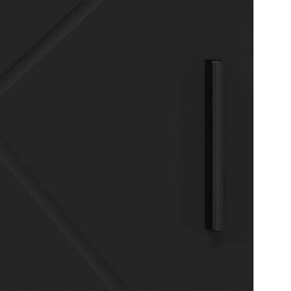 Badezimmerschrank mit Speicher mit Tür Schwarz 30 x 35 x 95 cm