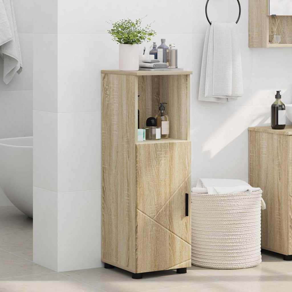 Badezimmerschrank mit Speicher Sonoma-Eiche 30 x 35 x 95 cm