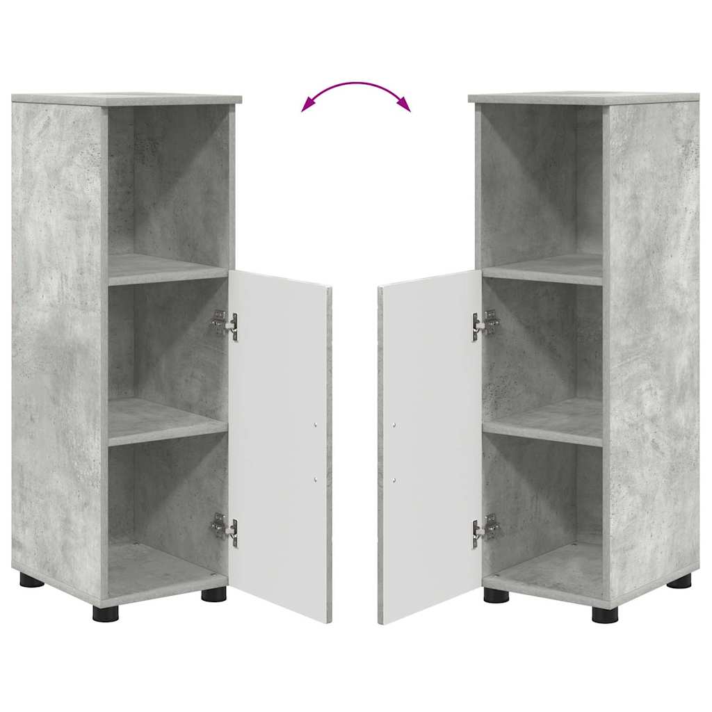 vidaXL Badezimmerschrank mit Speicher Beton Grau 30 x 35 x 95 cm