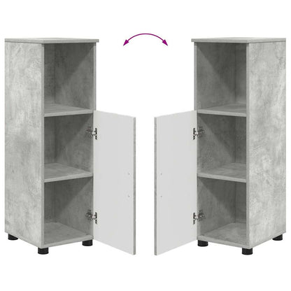 vidaXL Badezimmerschrank mit Speicher Beton Grau 30 x 35 x 95 cm