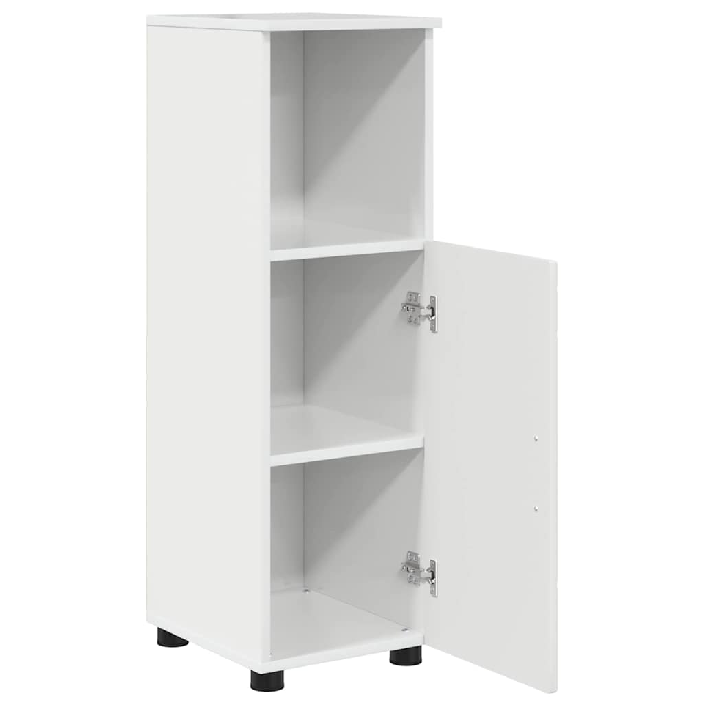 Badezimmerschrank mit Speicher Hochglanz Weiß 30 x 35 x 95 cm