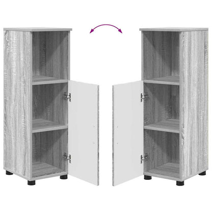 vidaXL Badezimmerschrank mit Speicher Graues Sonoma 30 x 35 x 95 cm