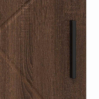 vidaXL Badezimmerschrank mit Tür Braun Eichen-Optik 30 x 35 x 95 cm