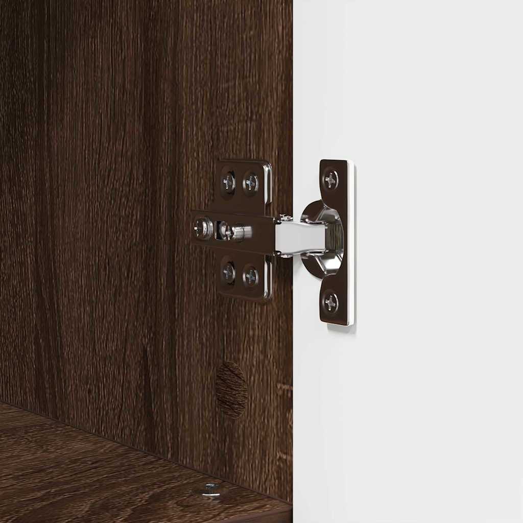 vidaXL Badezimmerschrank mit Tür Braun Eichen-Optik 30 x 35 x 95 cm