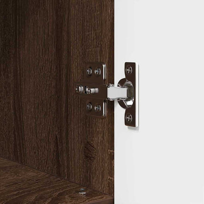 vidaXL Badezimmerschrank mit Tür Braun Eichen-Optik 30 x 35 x 95 cm