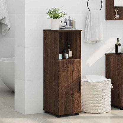 vidaXL Badezimmerschrank mit Tür Braun Eichen-Optik 30 x 35 x 95 cm