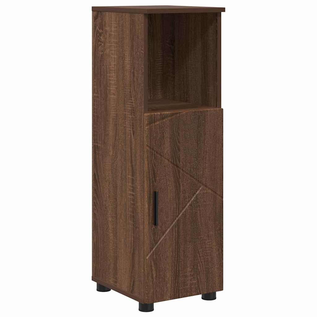 vidaXL Badezimmerschrank mit Tür Braun Eichen-Optik 30 x 35 x 95 cm