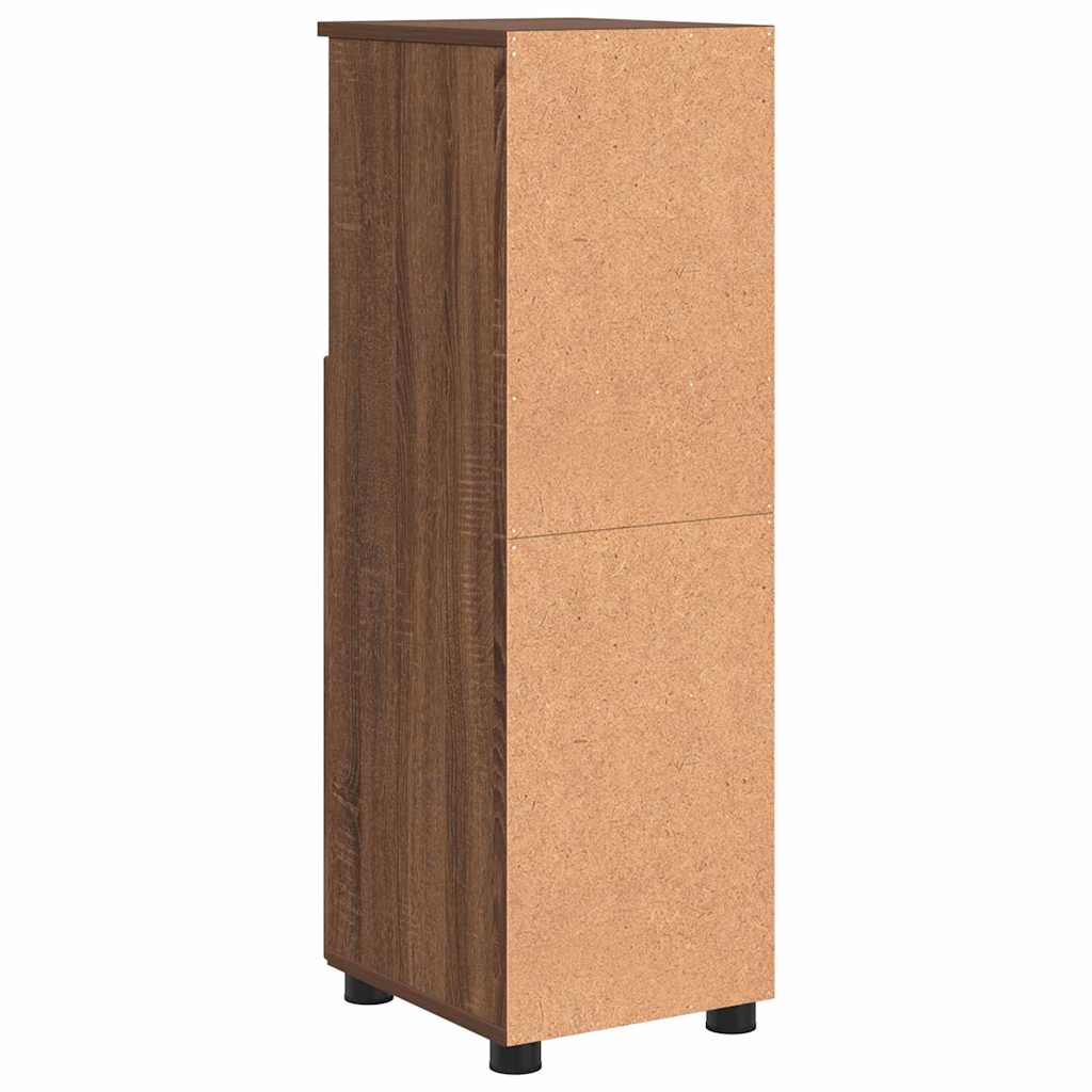 vidaXL Badezimmerschrank mit Tür Braun Eichen-Optik 30 x 35 x 95 cm