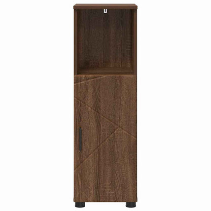 vidaXL Badezimmerschrank mit Tür Braun Eichen-Optik 30 x 35 x 95 cm