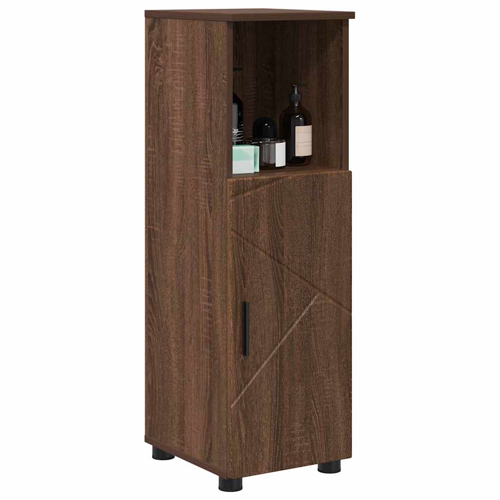 vidaXL Badezimmerschrank mit Tür Braun Eichen-Optik 30 x 35 x 95 cm