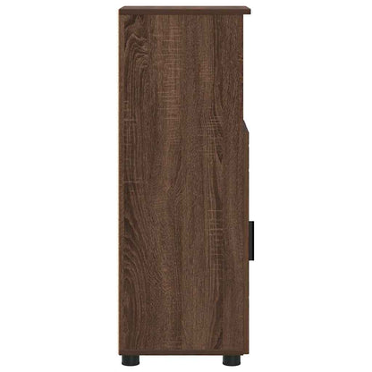vidaXL Badezimmerschrank mit Tür Braun Eichen-Optik 30 x 35 x 95 cm