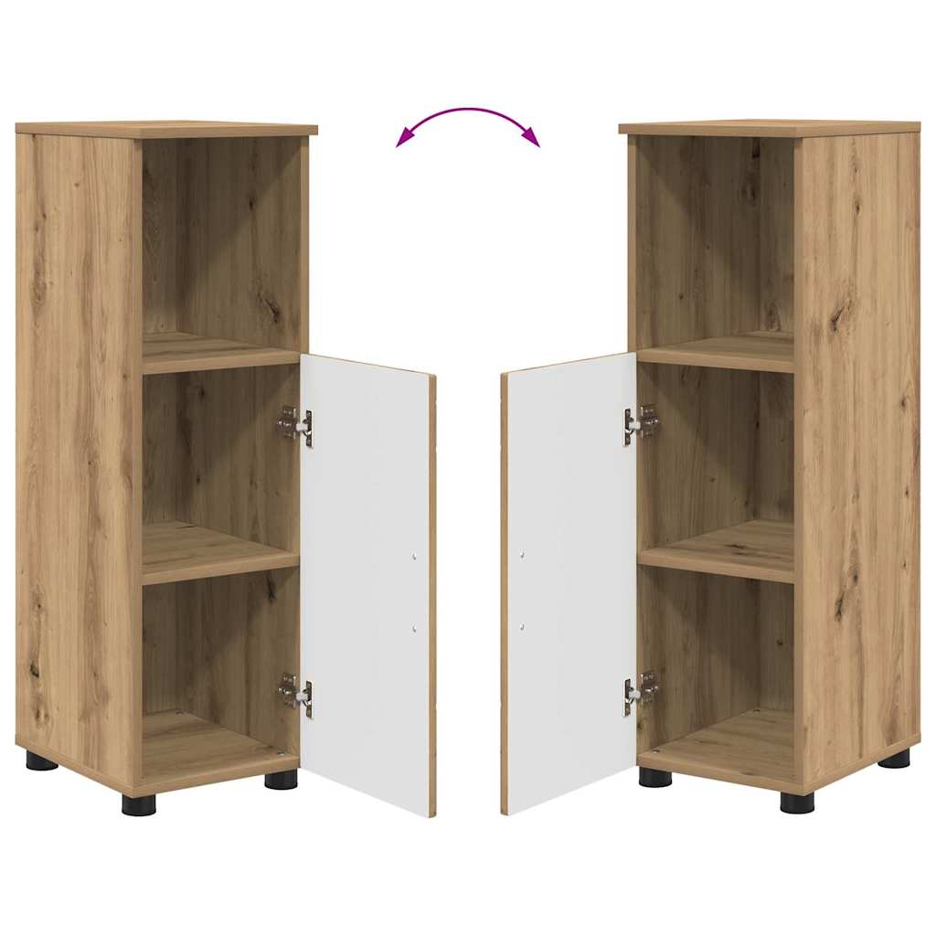 vidaXL Badezimmerschrank mit Speicher Artisan-Eiche 30 x 35 x 95 cm