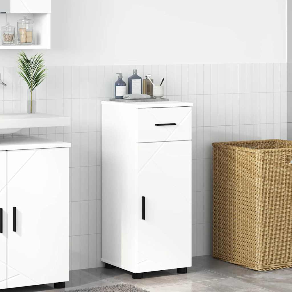 vidaXL Badezimmerschrank Weiß 30 x 35 x 80 cm Holzwerkstoff & Metall