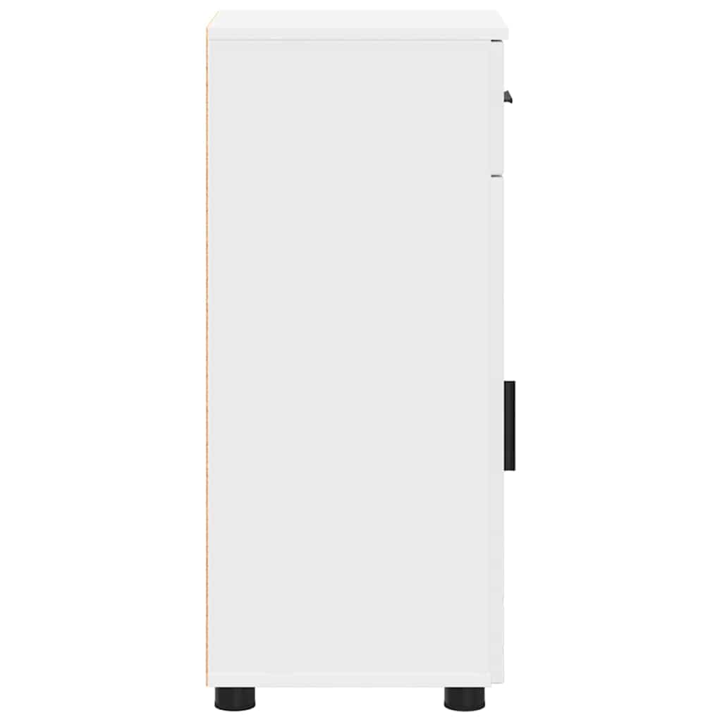 vidaXL Badezimmerschrank Weiß 30 x 35 x 80 cm Holzwerkstoff & Metall