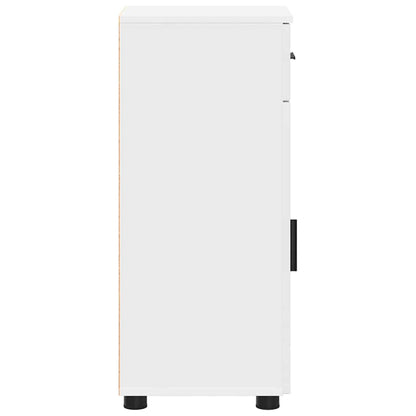 vidaXL Badezimmerschrank Weiß 30 x 35 x 80 cm Holzwerkstoff & Metall