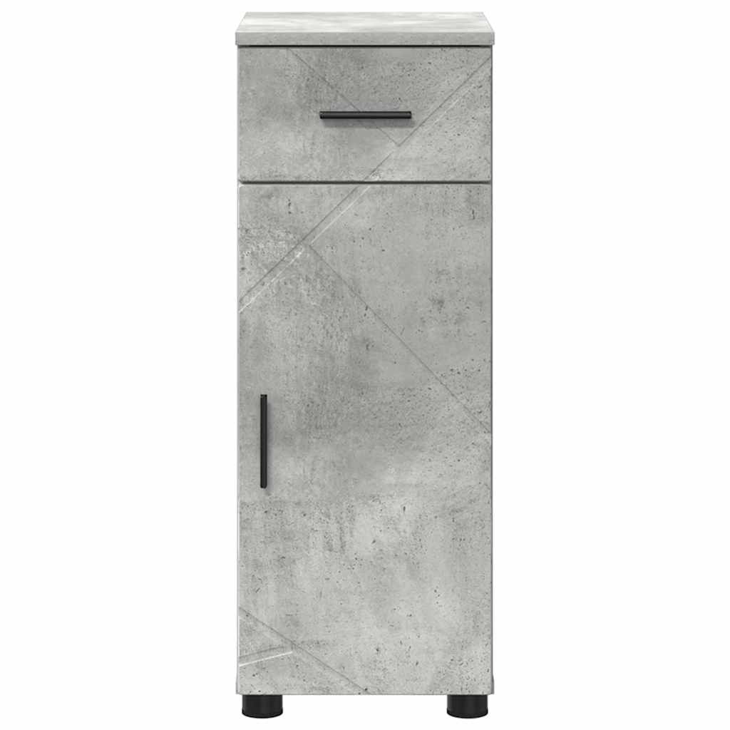 Badezimmerschrank mit Schubladen Beton Grau 30 x 35 x 80 cm