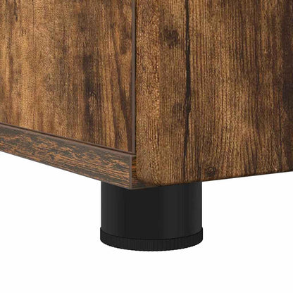 Badezimmerschrank mit Tür Geräucherte Eiche 30 x 35 x 80 cm