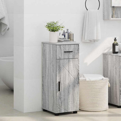 vidaXL Badezimmerschrank mit Schubladen Graues Sonoma 30 x 35 x 80 cm