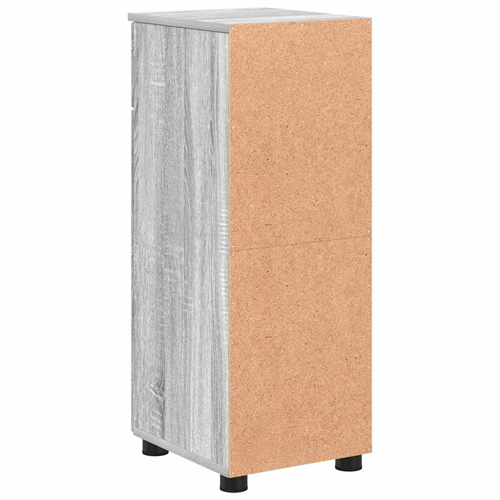 vidaXL Badezimmerschrank mit Schubladen Graues Sonoma 30 x 35 x 80 cm