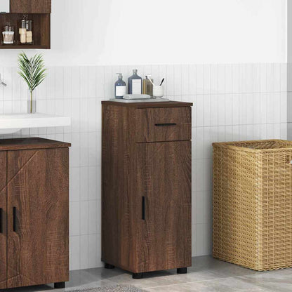 vidaXL Badezimmerschrank mit Tür Braun Eichen-Optik 30 x 35 x 80 cm