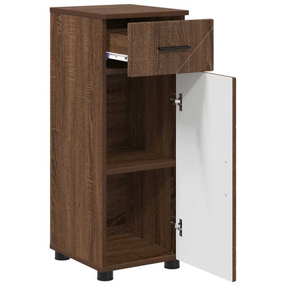 vidaXL Badezimmerschrank mit Tür Braun Eichen-Optik 30 x 35 x 80 cm