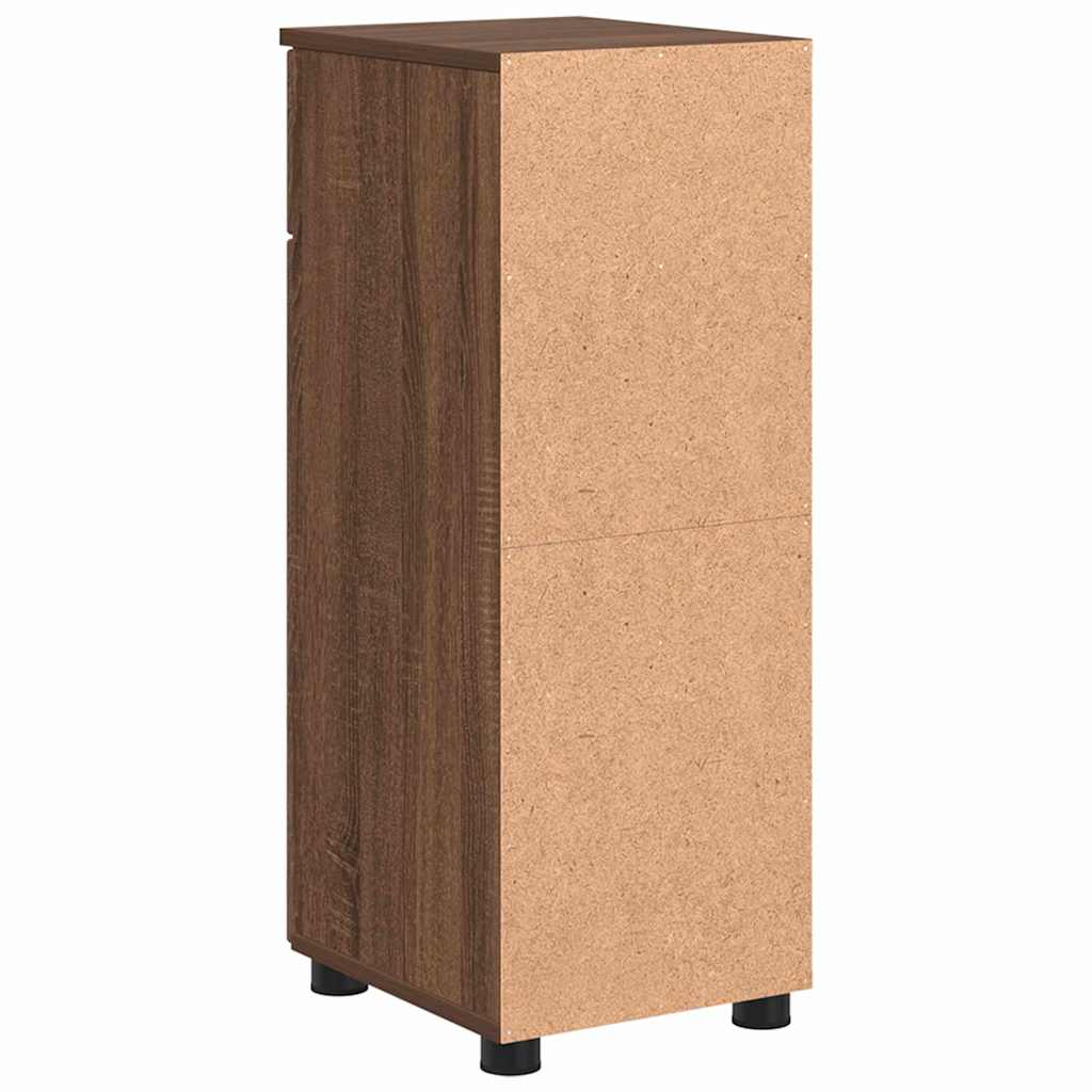 vidaXL Badezimmerschrank mit Tür Braun Eichen-Optik 30 x 35 x 80 cm