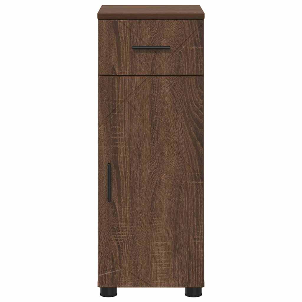 vidaXL Badezimmerschrank mit Tür Braun Eichen-Optik 30 x 35 x 80 cm