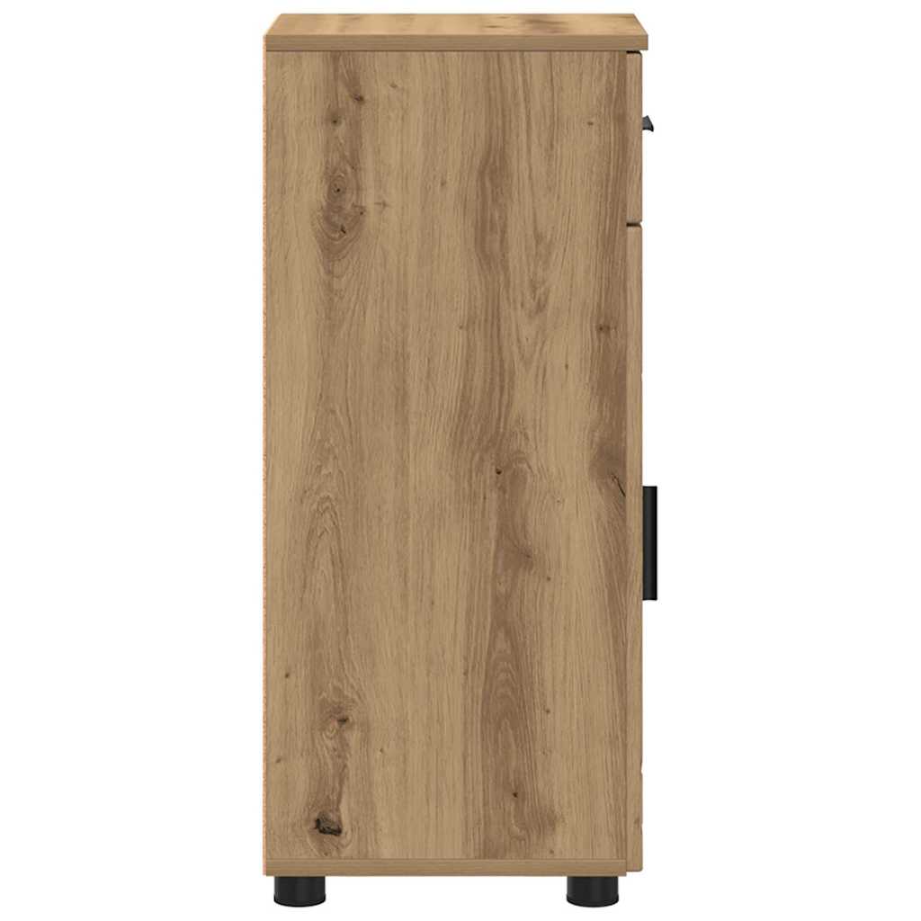 vidaXL Badezimmerschrank mit Schubladen Artisan-Eiche 30 x 35 x 80 cm
