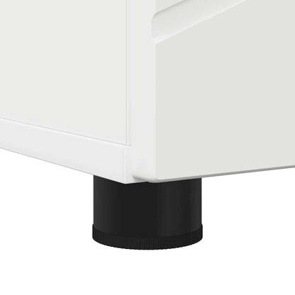 vidaXL Badezimmerschrank Weiß 30 x 35 x 192 cm Holzwerkstoff & Metall