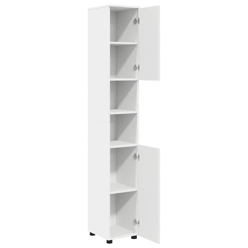 vidaXL Badezimmerschrank Weiß 30 x 35 x 192 cm Holzwerkstoff & Metall