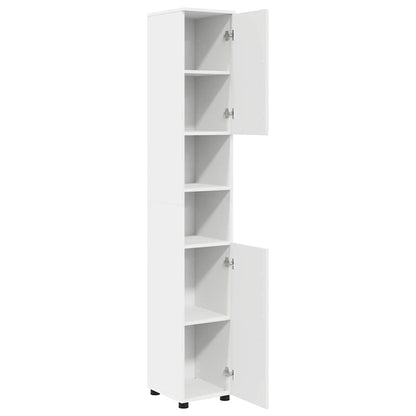 vidaXL Badezimmerschrank Weiß 30 x 35 x 192 cm Holzwerkstoff & Metall