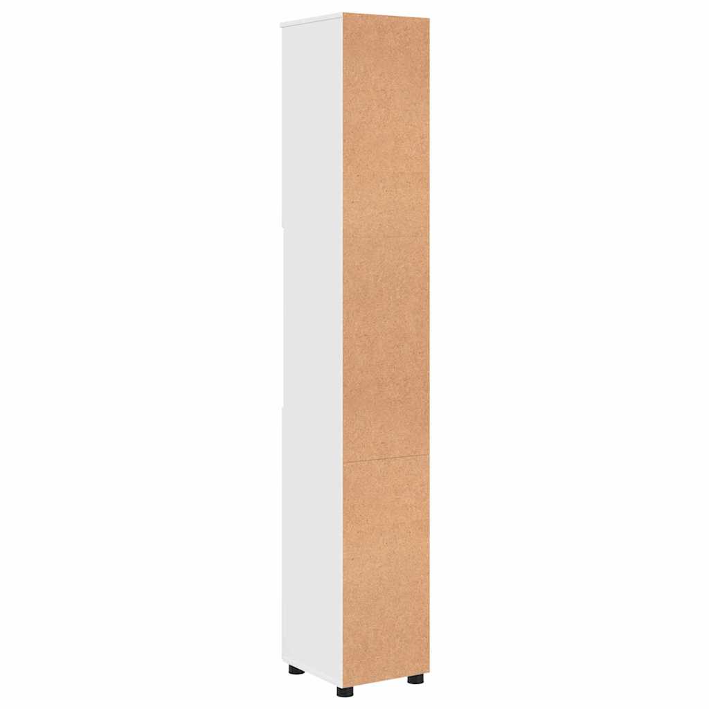 vidaXL Badezimmerschrank Weiß 30 x 35 x 192 cm Holzwerkstoff & Metall