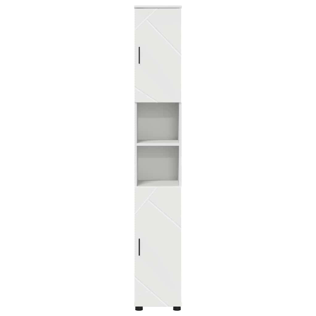 vidaXL Badezimmerschrank Weiß 30 x 35 x 192 cm Holzwerkstoff & Metall