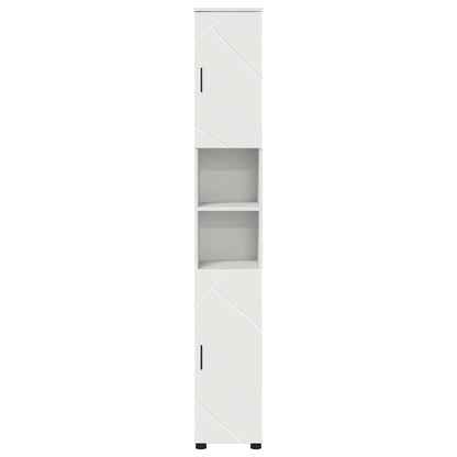 vidaXL Badezimmerschrank Weiß 30 x 35 x 192 cm Holzwerkstoff & Metall