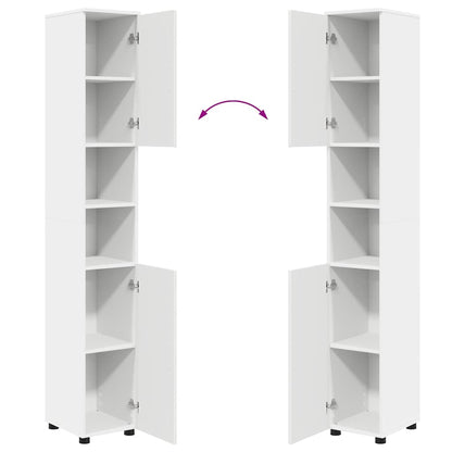 vidaXL Badezimmerschrank Weiß 30 x 35 x 192 cm Holzwerkstoff & Metall
