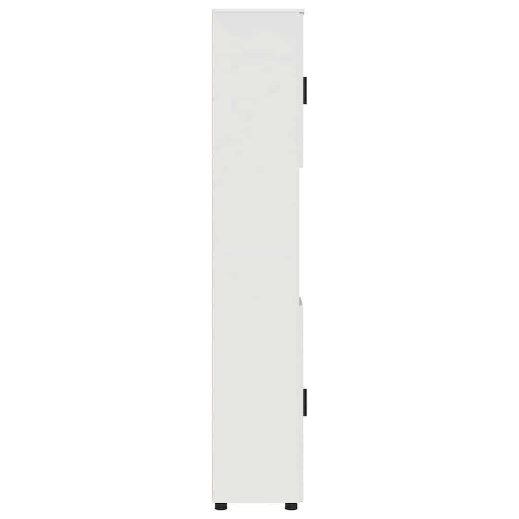 vidaXL Badezimmerschrank Weiß 30 x 35 x 192 cm Holzwerkstoff & Metall