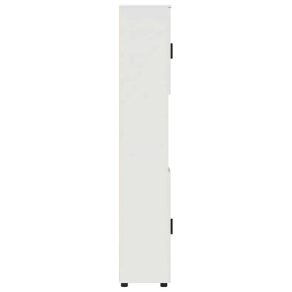 vidaXL Badezimmerschrank Weiß 30 x 35 x 192 cm Holzwerkstoff & Metall