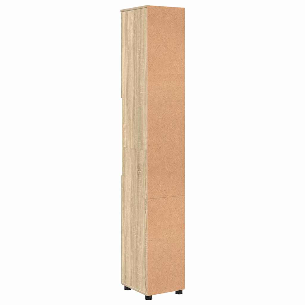 vidaXL Badezimmerschrank mit Speicher Sonoma-Eiche 30 x 35 x 192 cm