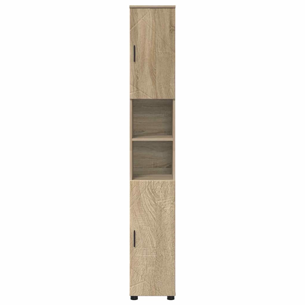 vidaXL Badezimmerschrank mit Speicher Sonoma-Eiche 30 x 35 x 192 cm