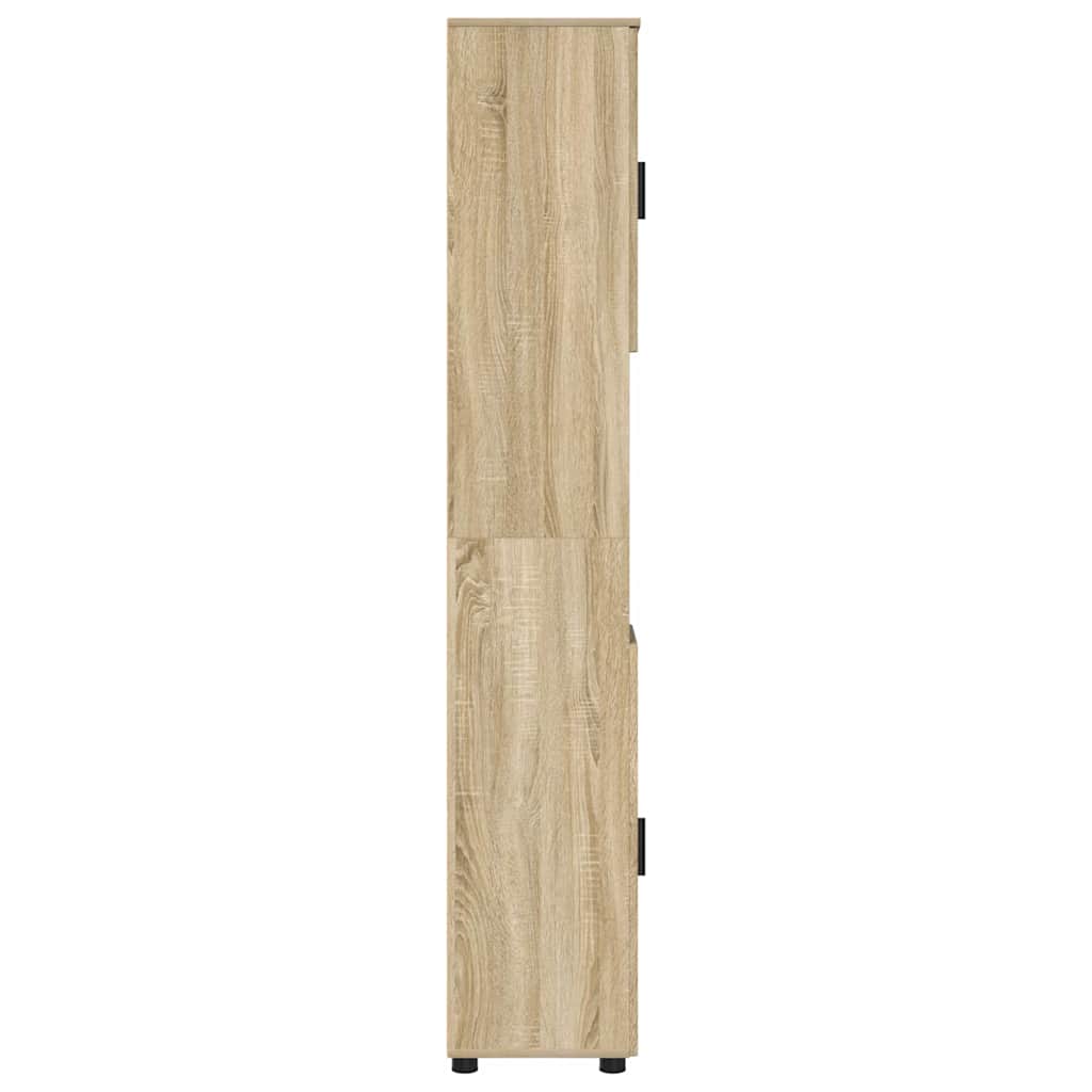 vidaXL Badezimmerschrank mit Speicher Sonoma-Eiche 30 x 35 x 192 cm