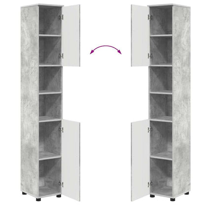 vidaXL Badezimmerschrank mit Speicher Beton Grau 30 x 35 x 192 cm