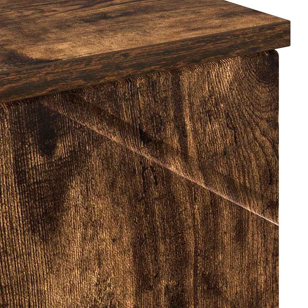 Badezimmerschrank mit Tür Geräucherte Eiche 30 x 35 x 192 cm