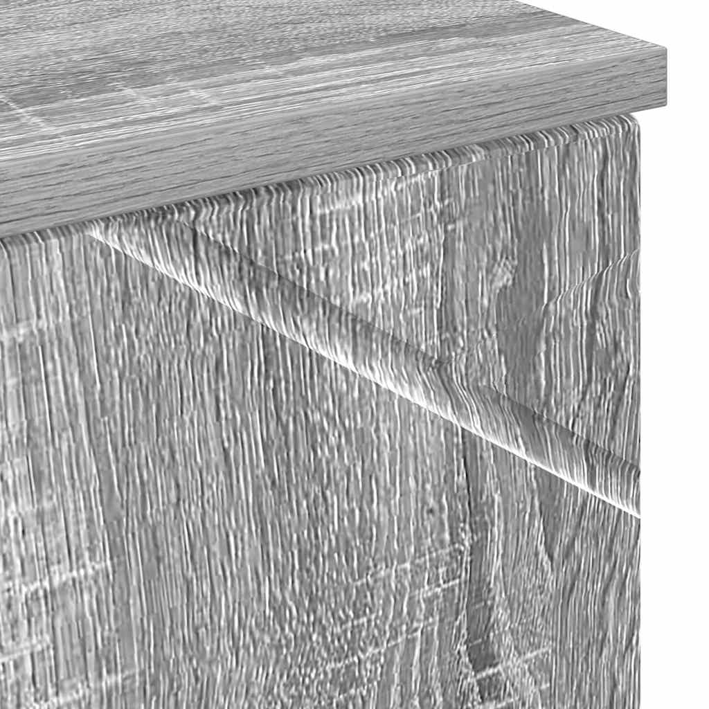 vidaXL Badezimmerschrank mit Speicher Graues Sonoma 30 x 35 x 192 cm