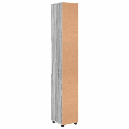 vidaXL Badezimmerschrank mit Speicher Graues Sonoma 30 x 35 x 192 cm