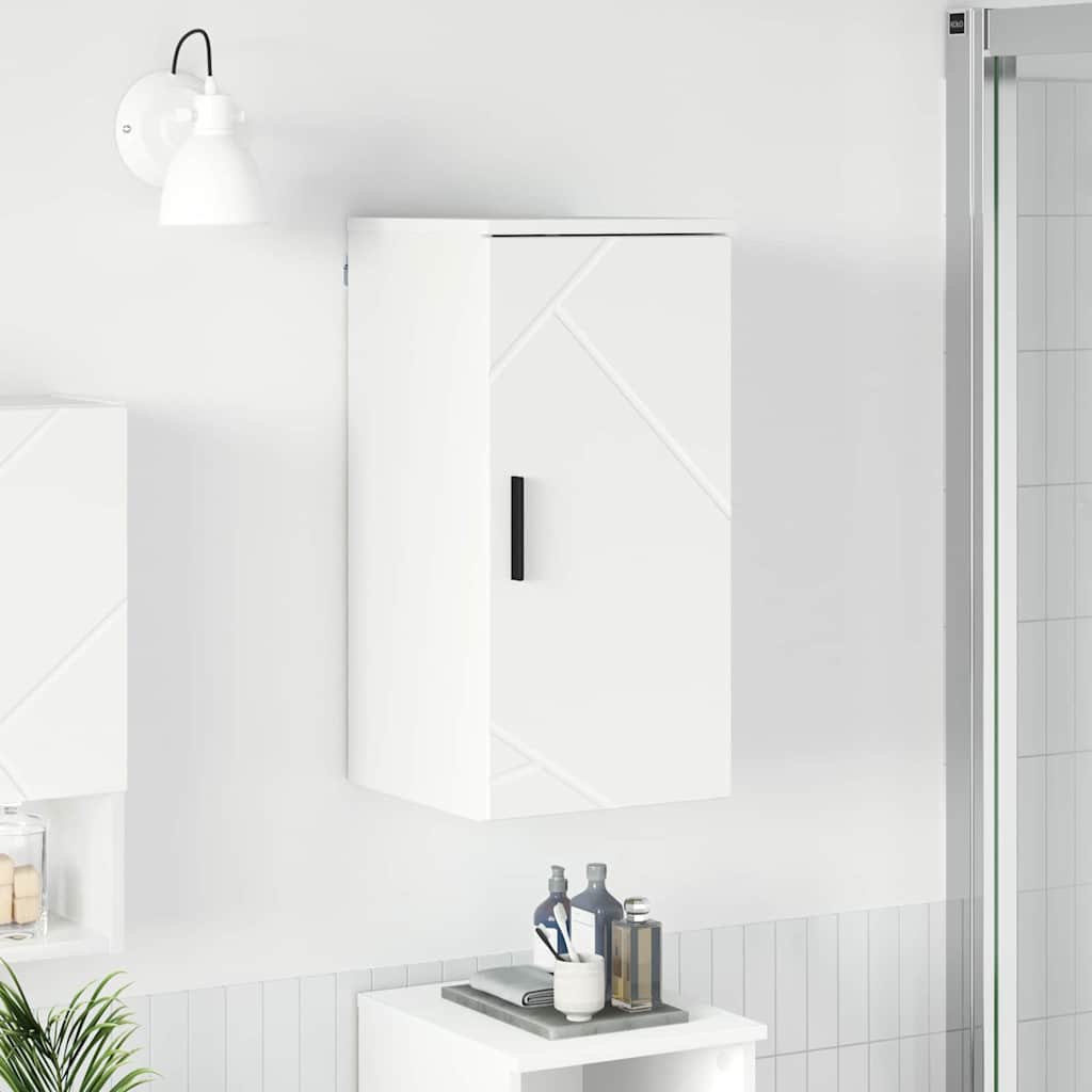 vidaXL Badezimmerschrank Weiß 30 x 31,5 x 61 cm Holzwerkstoff & Metall