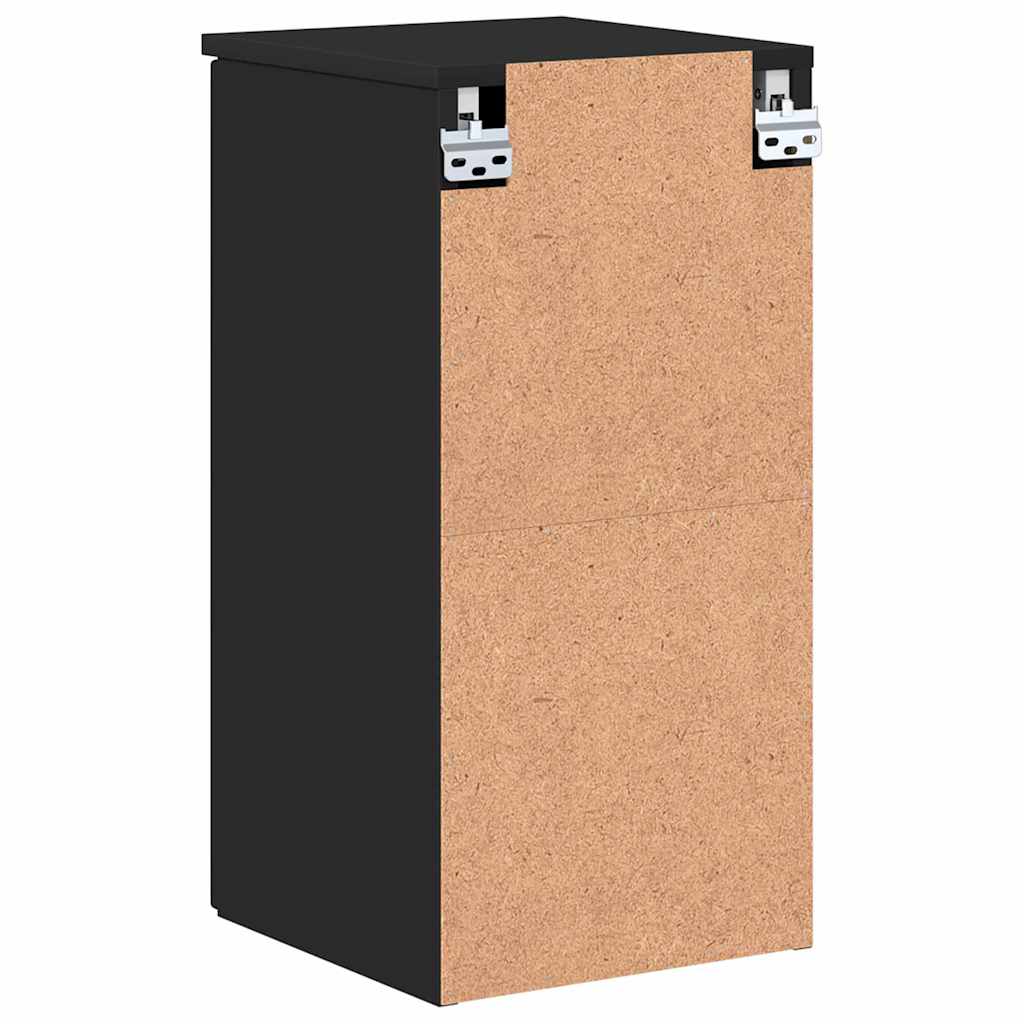 Badezimmerschrank Wandmontiert Schwarz 30 x 31,5 x 61 cm