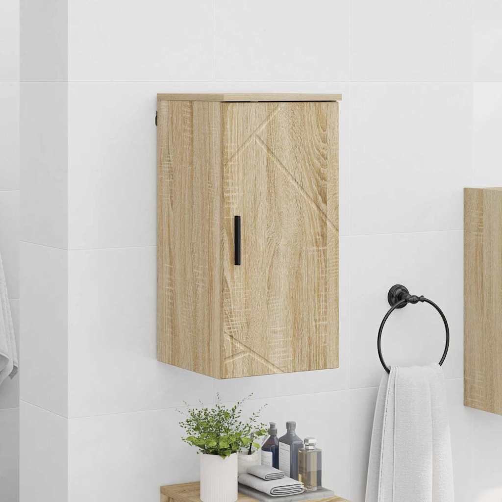 vidaXL Badezimmerschrank Wandmontiert Sonoma-Eiche 30 x 31,5 x 61 cm