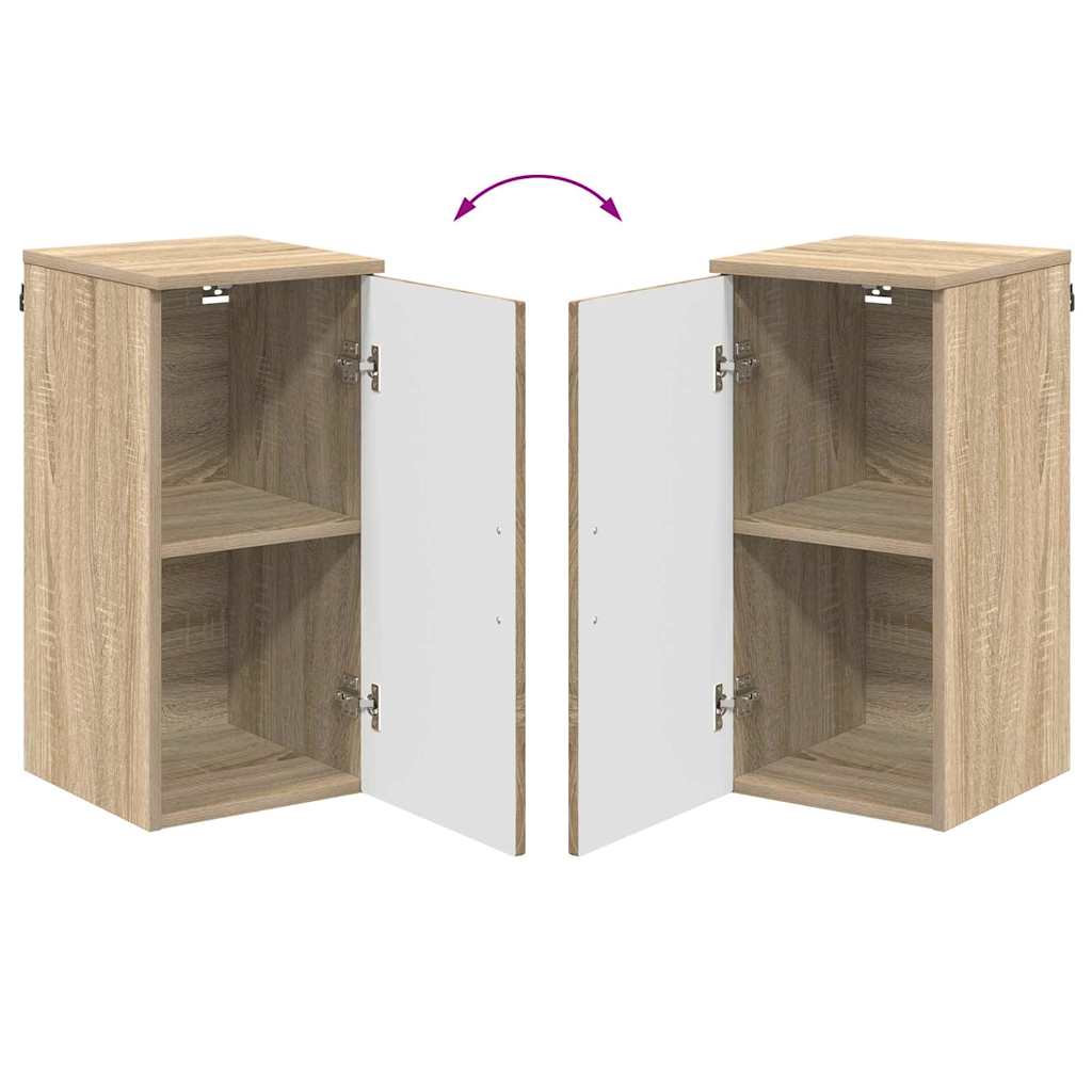vidaXL Badezimmerschrank Wandmontiert Sonoma-Eiche 30 x 31,5 x 61 cm