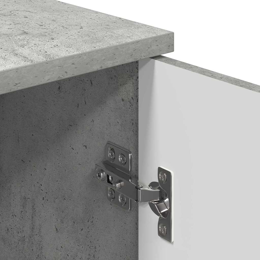 vidaXL Badezimmerschrank Wandmontiert Beton Grau 30 x 31,5 x 61 cm