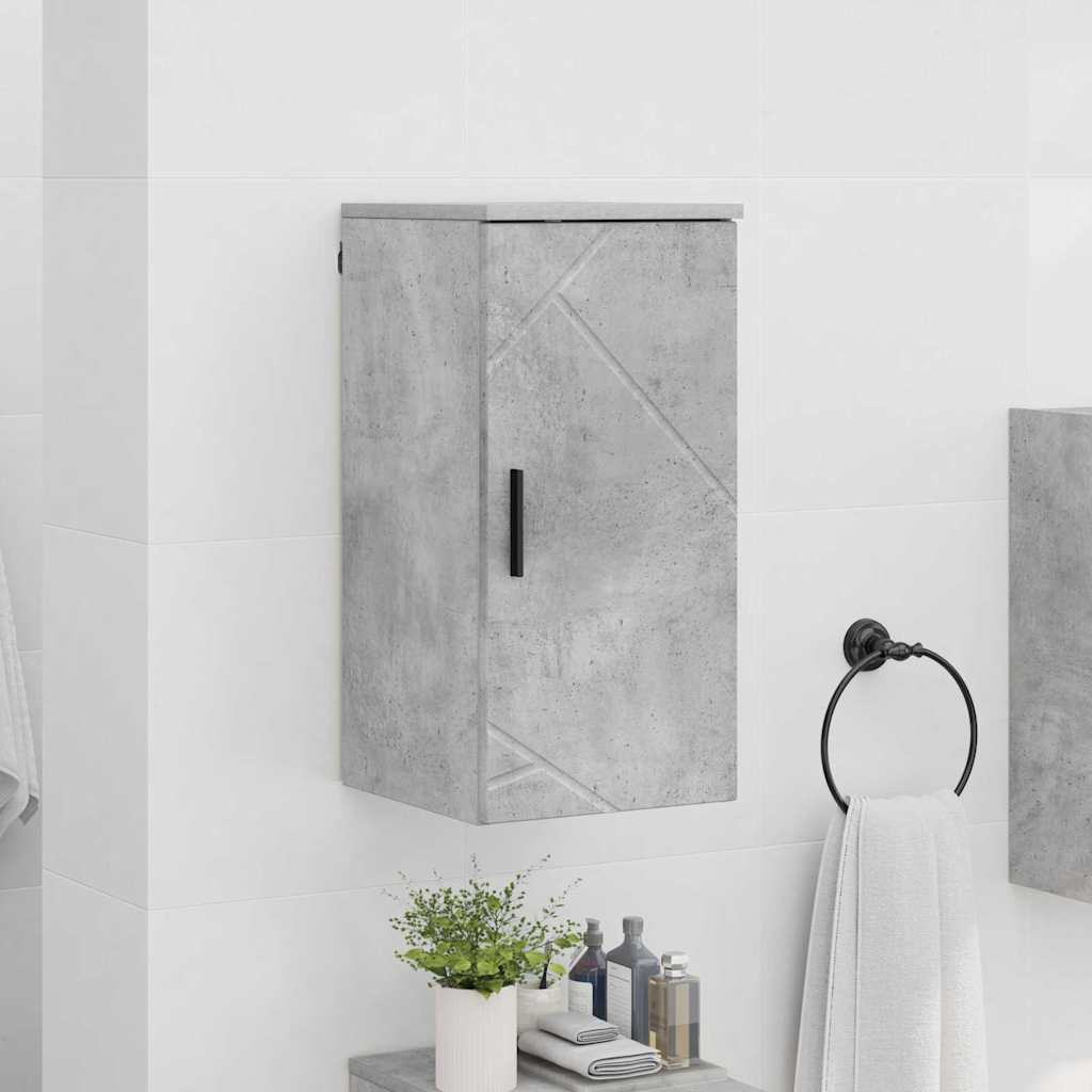 vidaXL Badezimmerschrank Wandmontiert Beton Grau 30 x 31,5 x 61 cm